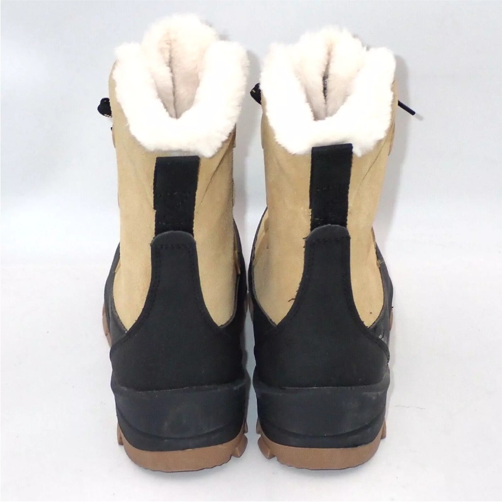 Nubuck Leather And Faux Fur Winter Boots Target Brand Tan Snow Warm - Picture 6 of 9